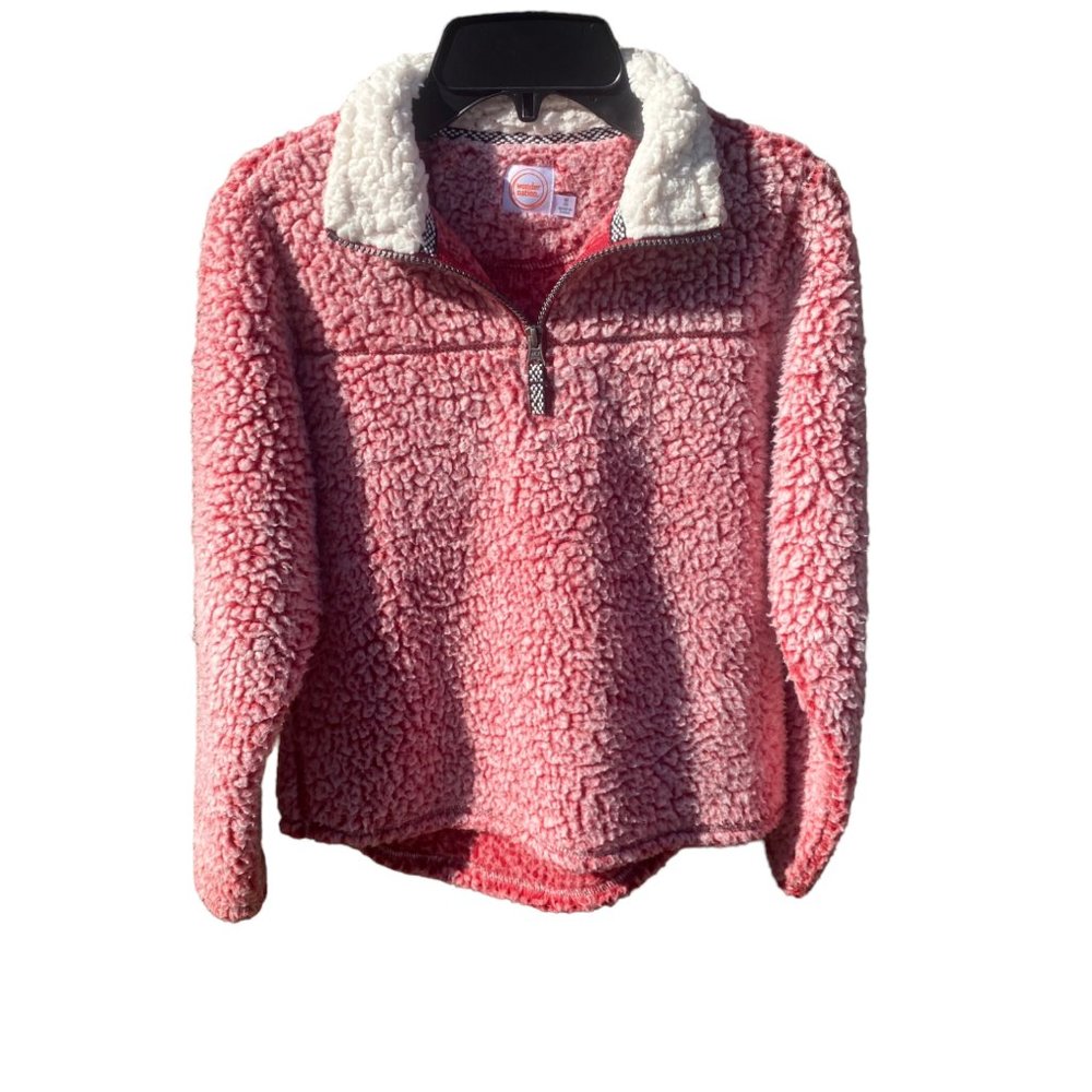 Wonder Nation Girl's Red Fleece 3/4 Zip Pullover sz‎ M (8)
